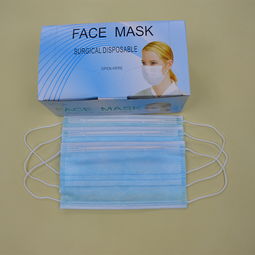 深圳藍(lán)色三層無紡布口罩